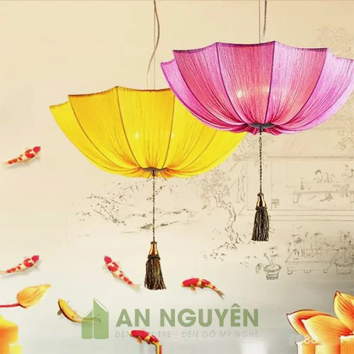 Đèn Vải: Mẫu đèn vải Hội An trang trí quán ăn truyền thống