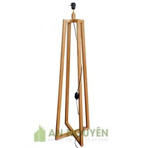 Chân đèn sàn bằng gỗ thật 4 chân chữ thập