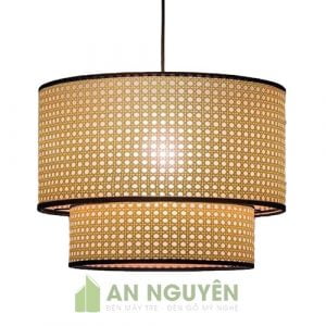 Đèn mây tre mắt cao thả trần trang trí phòng khách cực đẹp