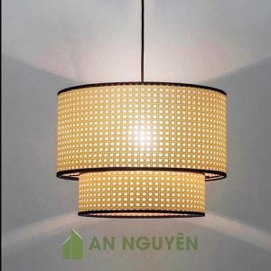 Đèn mây tre mắt cao thả trần trang trí phòng khách cực đẹp