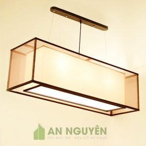 Đèn Vải: Đèn vải thả bàn ăn hình chữ nhật cực đẹp giá rẻ