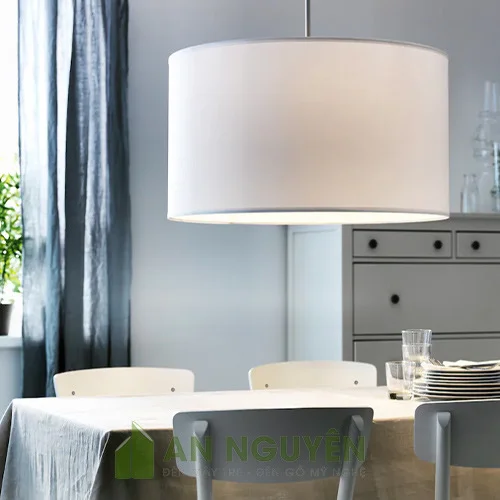 Đèn Vải: Mẫu đèn vải trụ tròn phi 50 trang trí không gian rộng, chụp đèn cây lớn
