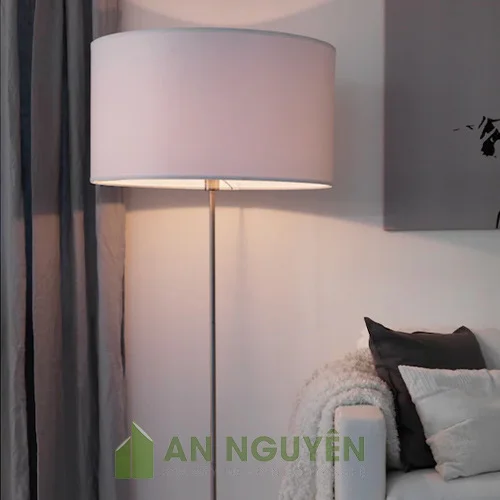 Đèn Vải: Mẫu đèn vải trụ tròn phi 50 trang trí không gian rộng, chụp đèn cây lớn