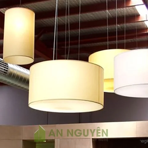 Đèn Vải: Mẫu đèn vải trụ tròn phi 50 trang trí không gian rộng