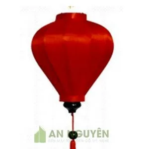 Đèn Vải: Mẫu đèn Hội An thả trần kiểu củ tỏi vải phi trơn trang trí quán cafe