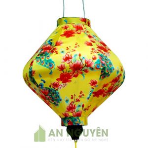 Đèn Vải: Mẫu đèn lồng Hội An kiểu ú vải phi hoa văn trang trí nhà hàng