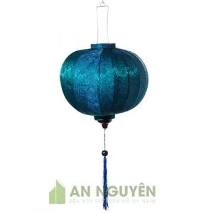 Đèn Vải: Mẫu đèn Hội An lồng vải kiểu tròn vải lụa trang trí hành lang nhà hàng