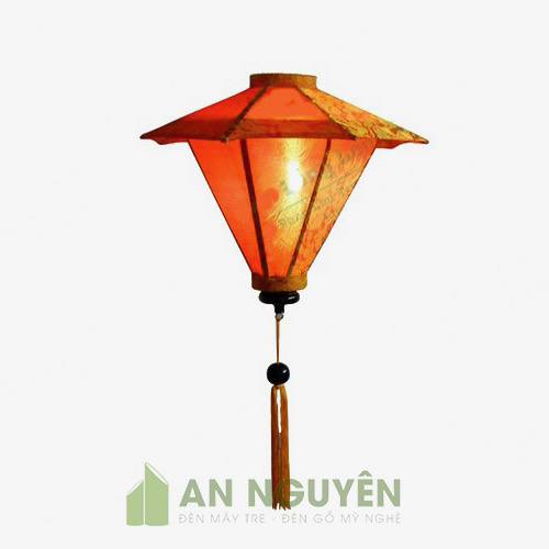 Đèn Vải: Mẫu đèn lồng Hội An kiểu dù phi trơn trang trí nhà hàng, quán ăn
