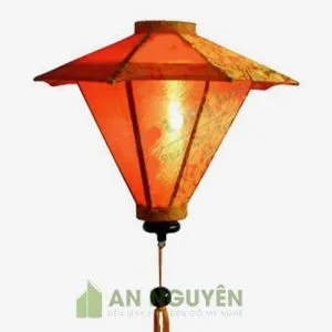 Đèn Vải: Mẫu đèn lồng Hội An kiểu dù phi trơn trang trí nhà hàng, quán ăn