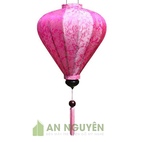 Đèn Vải: Mẫu đèn vải Hội An hình củ tỏi vải lụa trang trí quán ăn nhà hàng Việt