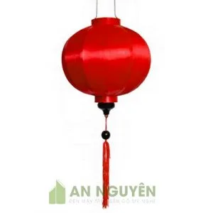 Đèn Vải: Mẫu đèn Hội An lồng vải kiểu tròn vải phi trơn trang trí nhà hàng