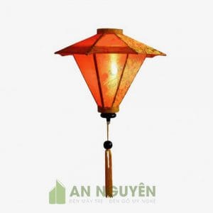 Đèn Vải: Mẫu đèn lồng Hội An kiểu dù phi trơn trang trí nhà hàng, quán ăn