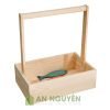 Gia công hộp gỗ làm giỏ quà tặng Tết cho khách hàng có tay cầm