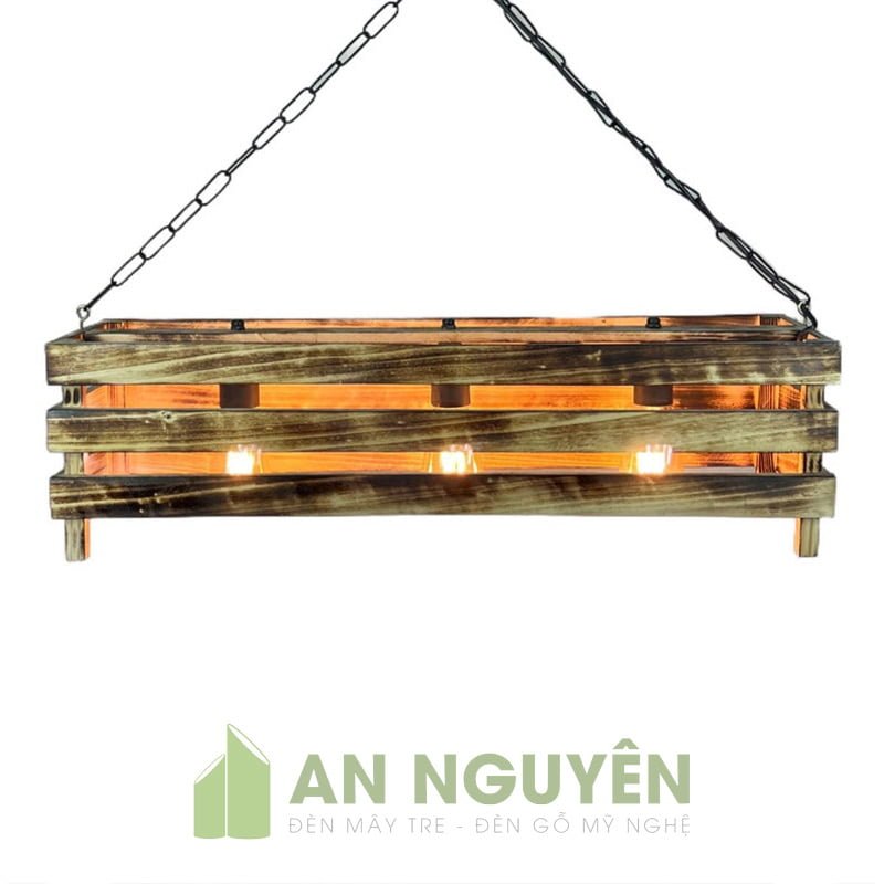 Đèn Gỗ: Mẫu đèn gỗ thả trần Vintage trang trí cho nhà gạch - An ...
