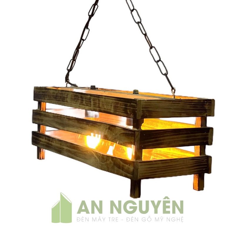 Đèn Gỗ: Mẫu đèn gỗ thả trần Vintage trang trí cho nhà gạch - An ...