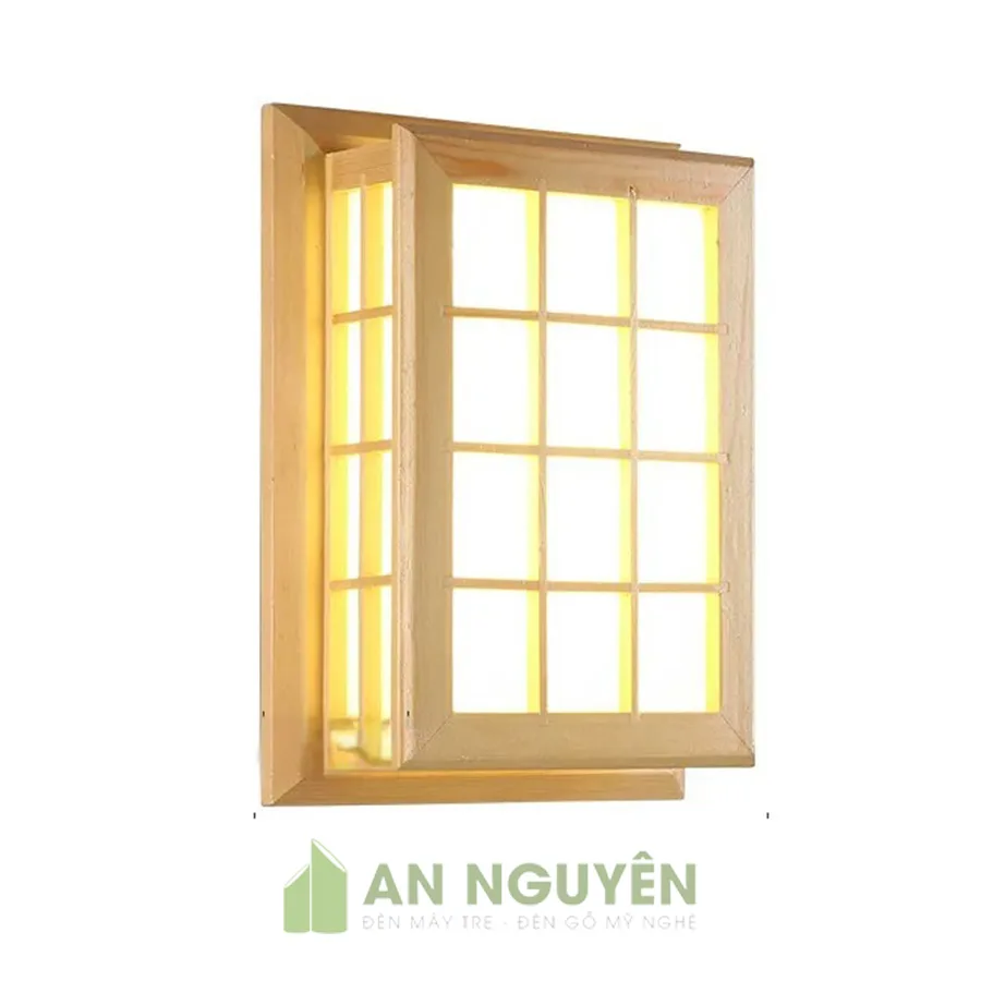 Đèn gỗ ốp tường trang trí phòng khách giá re, trang trí hành lang0