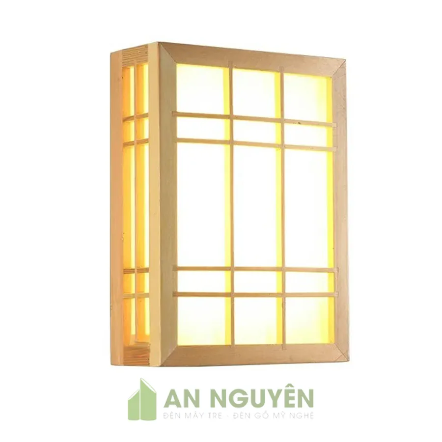 Đèn gỗ ốp tường trang trí phòng khách giá re, trang trí hành lang0