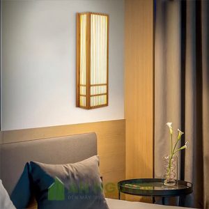 Đèn gỗ: Mẫu đèn vách gỗ kiểu Nhật trang trí vách phòng ngủ tuyệt đẹp