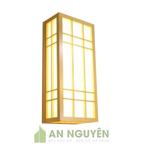 Đèn gỗ: Mẫu đèn vách gỗ kiểu Nhật trang trí vách phòng khách, phòng ngủ