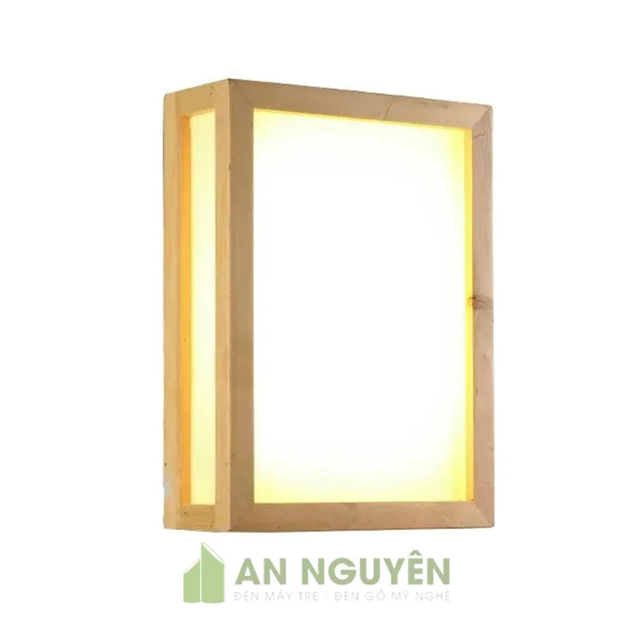 Mẫu đèn vách gỗ trang trí phòng ngủ đơn giản