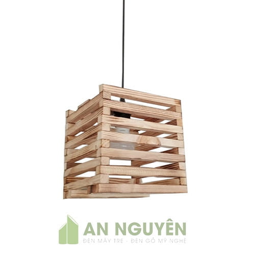 đèn thả gỗ lập phương