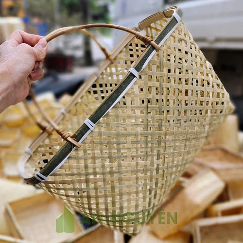 Làm giỏ tre quà tặng trung thu, đựng quà trái cây - Mây tre An Nguyên