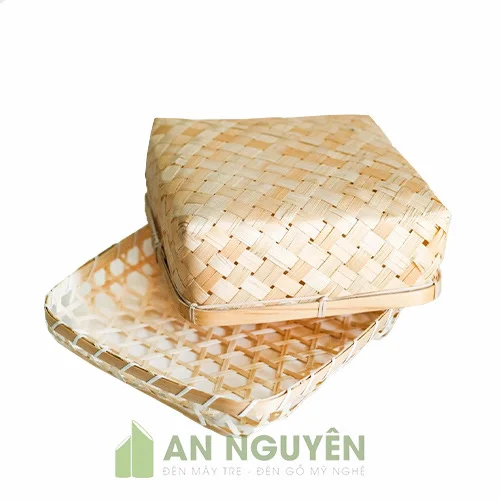 Giỏ mây tre nhỏ có nắp đẹp
