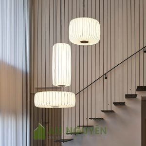 Đèn Vải: Ba mẫu đèn vải hình trụ tròn đơn giản trang trí sảnh khách sạn