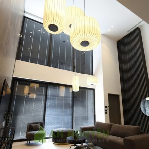 Đèn Vải: Ba mẫu đèn vải hình trụ tròn đơn giản trang trí sảnh khách sạn