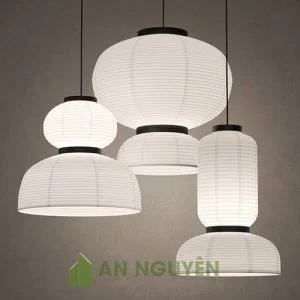 Đèn Vải: Bộ ba đèn vải thả trần trang trí phòng khách, sảnh khách sạn