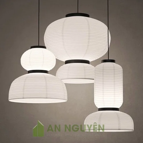 Đèn Vải: Bộ ba đèn vải thả trần trang trí phòng khách, sảnh khách sạn