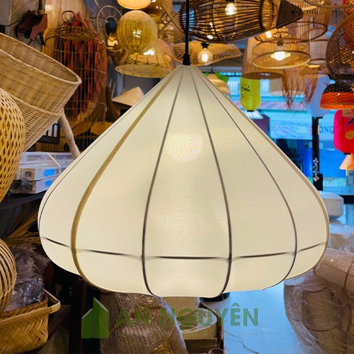 Đèn Vải: Mẫu đèn vải thả trần trang trí nhà hàng truyền thống tuyệt đẹp