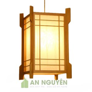 Đèn Gỗ: Mẫu đèn gỗ decor thả trần trang trí bàn ăn nhà hàng