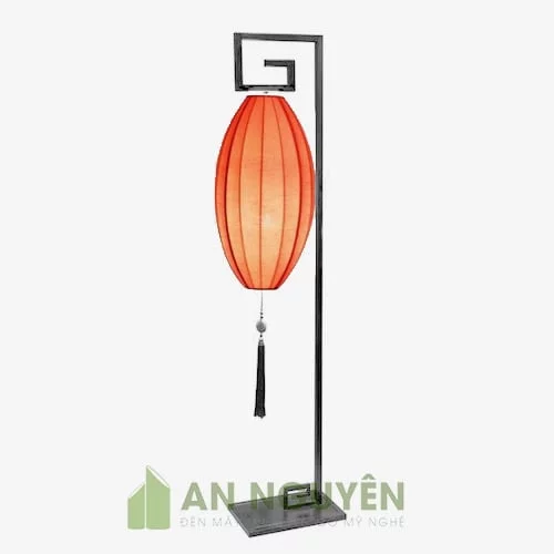 Đèn Vải: Mẫu đèn vải để sàn hình thoi trang trí phòng khách, phòng đọc sách