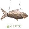 Mẫu đèn gỗ hình cá chép trang trí nhà hàng cực sang