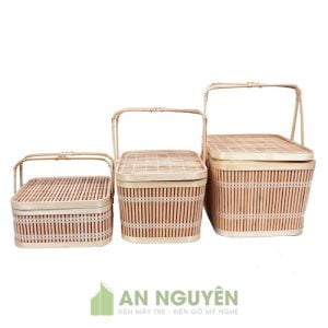 Giỏ quà bằng tre làm quà tặng doanh nghiệp ngày Tết