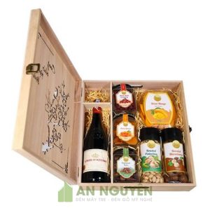 Hộp gỗ đựng mứt Tết làm quà tặng nhân viên công ty - Hàng Gia Công