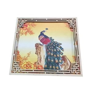 Hộp quà Tết vuông in hình chim công cực cực đẹp - Hàng Gia Công