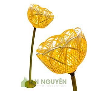 Đèn Mây Tre: Mẫu đèn hoa tre trang trí khu vực checkin nhà hàng, homestay
