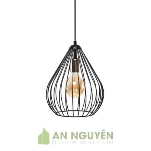 Đèn Sắt: Mẫu đèn sắt nghệ thuật hình kiểu giọt nước trang trí quán cafe