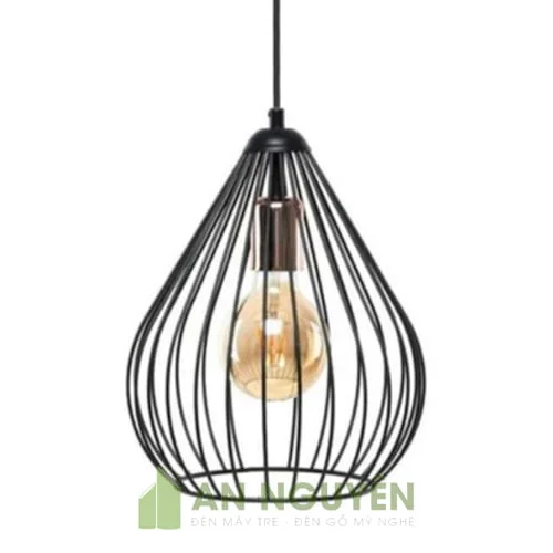 Đèn Sắt: Mẫu đèn sắt nghệ thuật hình kiểu giọt nước trang trí quán cafe