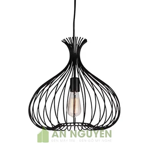 Đèn Sắt: Mẫu đèn sắt hình củ tỏi trang trí cho nhà hàng