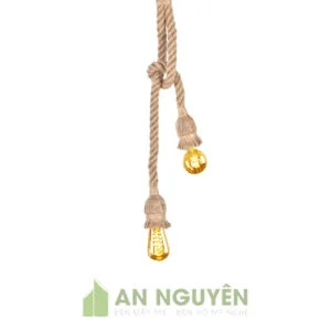 Đèn Dây Thừng: Mẫu đèn dây thừng đôi thả trần trang trí