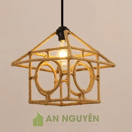 Đèn Dây Thừng: Mẫu đèn dây thừng ngôi nhà đan thưa lấy nhiều ánh sáng
