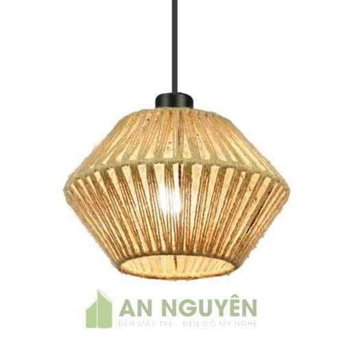 Đèn Dây Thừng: Mẫu đèn đan thừng kiểu phi thuyền trang trí bàn ăn quán nhậu