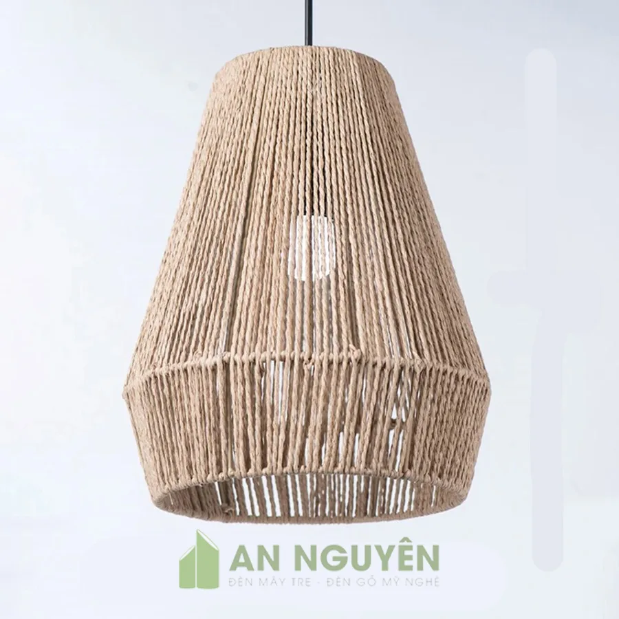 Mẫu đèn thả dây thừng trang trí bàn ăn nhà hàng ở tphcm