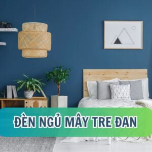 Đèn ngủ mây tre đan