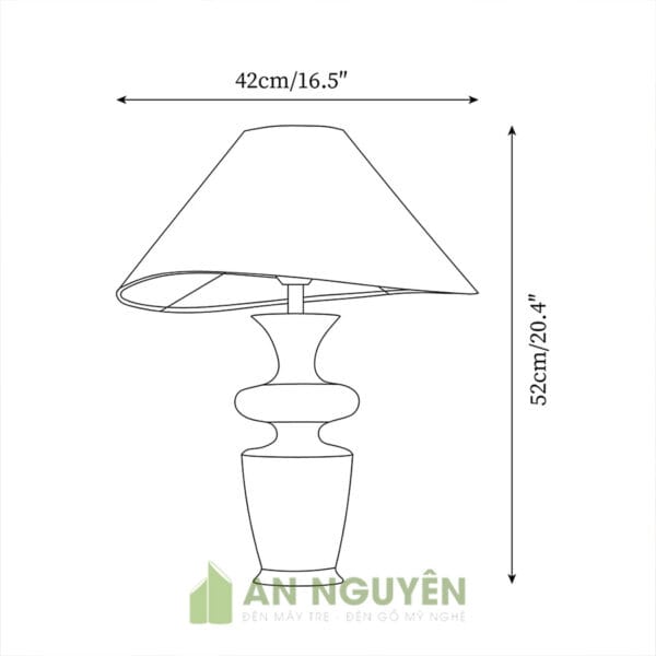 Đèn Gỗ: Mẫu đèn gỗ để bàn chụp vải trang trí bàn đầu giường khách sạn, bàn phòng ngủ