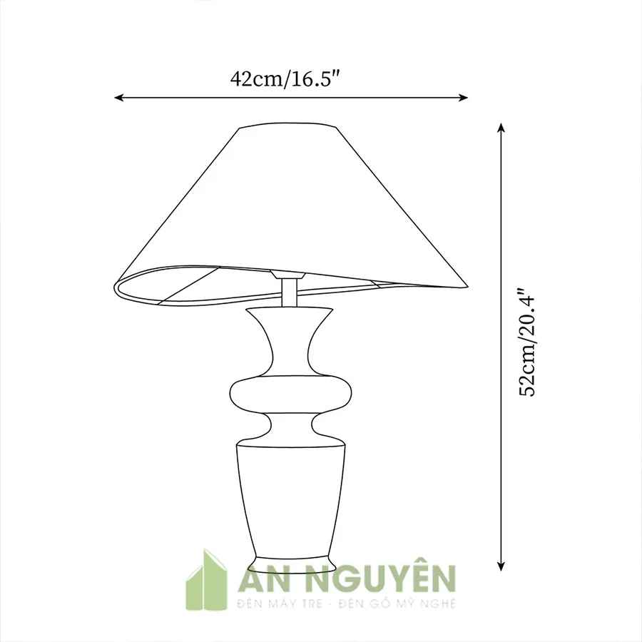 Đèn Gỗ: Mẫu đèn gỗ để bàn chụp vải trang trí bàn đầu giường khách sạn, bàn phòng ngủ