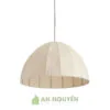 Đèn Vải: Mẫu đèn vải nửa cầu thả trần trang trí bàn ăn gia đình